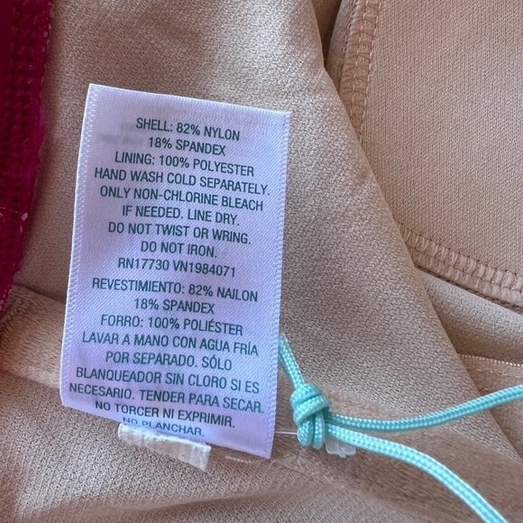 Pink One-Shoulder Swimsuit With Ruffle Detail Padded Lining Size L (12-14) - Picture 6 of 7